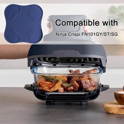 Vista 7 de Salvamanteles para freidora de aire de silicona para Ninja Crispi, almohadillas calientes para accesorios de freidora de aire Ninja Crispi