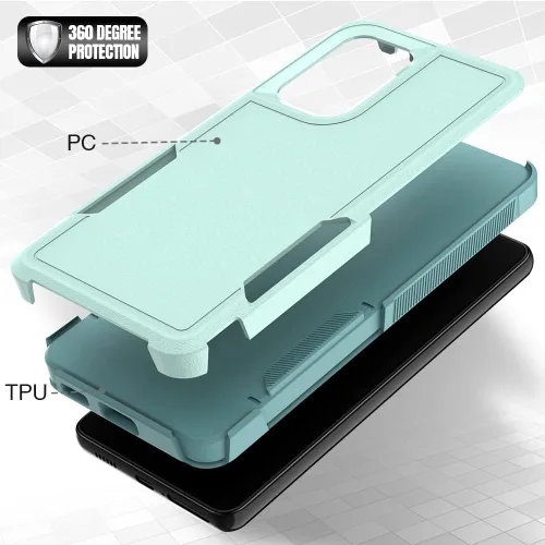 Vista 293 de Jeylly Compatible con Samsung Galaxy A22 5G Funda, Funda Samsung A22 5G con 2pcs protectores de pantalla de vidrio templado