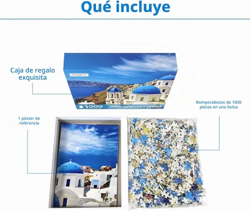 Vista 5 de Rompecabezas para adultos de 1000 piezas del mar Egeo Letra en la parte