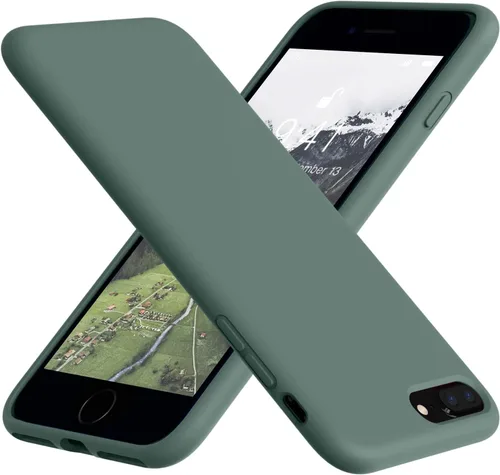 Vista 9 de Vooii Funda compatible con iPhone 8 Plus, iPhone 7 Plus, protección de goma de gel de silicona suave, forro de microfibra, carcasa rígida a prueba