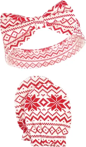 Vista 155 de Hudson Baby Conjunto de diadema de algodón y manoplas para rascar para bebé