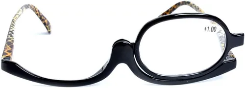 Vista 6 de Gafas de lectura, gafas de maquillaje, ojos, lentes abatibles, plegadas para mujeres, leopardo