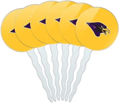 Vista 59 de Abilene Christian - Juego de 6 palillos para cupcakes con logotipo secundario
