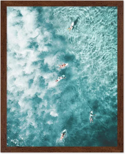 Vista 14 de Poster Master Póster clásico costero, impresión acuática vintage, regalo para artistas, amigos, atrapa las olas, surfistas en el mar, playa, costa