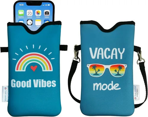 Vista 72 de Tainada Funda Estuche Bolsa de Neopreno para Teléfono para Hombres y Mujeres con Correa Cruzada/Cordón para el Cuello para iPhone 17/16/15 Pro Max