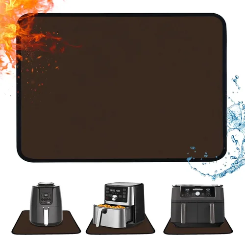 Vista 21 de Tapete resistente al calor para freidora de aire, tapete resistente al calor de 12 x 14 pulgadas para encimera, protector de encimera de silicona