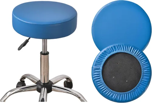 Vista 38 de HAOYONG Juego de 2 fundas redondas para taburetes de bar, impermeables, de poliuretano, fundas elásticas para taburetes de bar, fundas para sillas