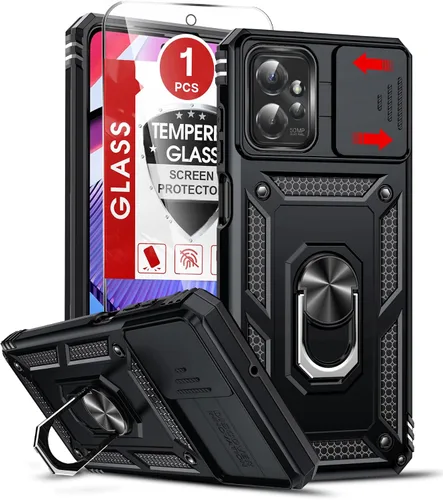 Vista 172 de LeYi Funda para Moto G Stylus 2022 4G (no compatible con 5G), funda para Moto G Stylus con 2 protectores de pantalla, funda protectora de grado Oro