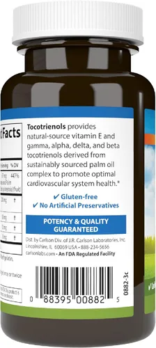 Vista 9 de Carlson Labs Tocotrienoles Softgels, 180