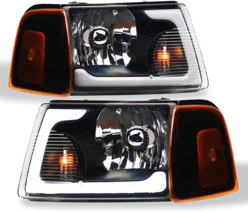 Vista 12 de 7422448582543 Compatible con 2001-2011 Ford Ranger Switchback Barra de tira LED secuencial de luces delanteras con carcasa negra y lámparas de señal