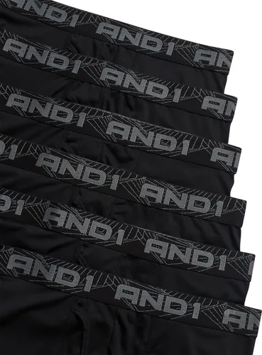 Vista 4 de AND1 Calzoncillos tipo bóxer para hombre, paquete de 6 unidades de platino con bolsa para mosca, calzoncillos tipo bóxer para hombre, entrepierna