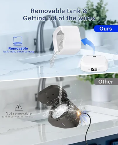 Vista 3 de Máquina limpiadora de retenedores ultrasónicos, cápsula de limpieza dental, máquina limpiadora de retenedores sónicos con temporizador digital