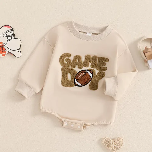 Vista 115 de MERSARIPHY Sudadera de fútbol para bebé, traje de manga larga con letras divertidas, ropa de otoño e invierno
