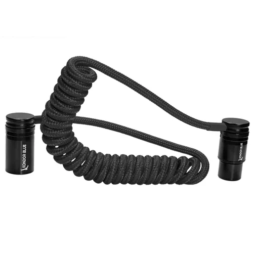 Vista 3 de KONDOR BLUE Cable XLR de ángulo recto de perfil bajo en espiral de 12-24 pulgadas, 3 pines macho a hembra Conectores de ángulo ajustable, audio