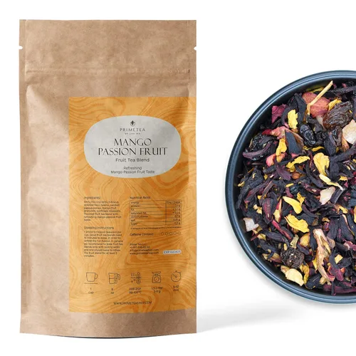 Vista 46 de Prime Tea Grandma's Fruit Basket – Exquisita fruta tisana, hojas sueltas orgánicas de primera calidad, deliciosa mezcla de té de hierbas, natural