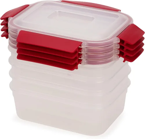 Vista 12 de Joseph Joseph Nest Lock - Juego de 8 recipientes redondos de plástico sin BPA con tapas herméticas a prueba de fugas, multicolor
