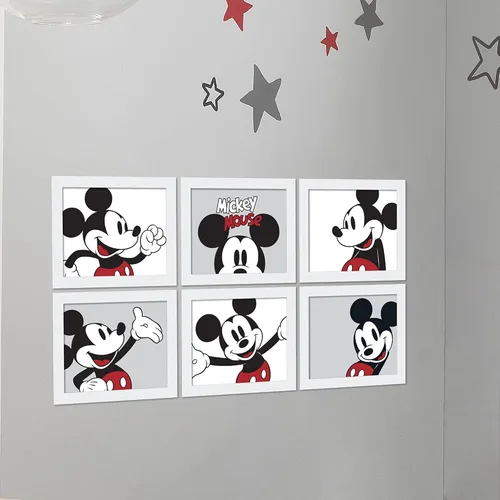 Vista 5 de Lambs & Ivy Disney Baby Mickey Mouse - Arte de pared sin marco para guardería/niño