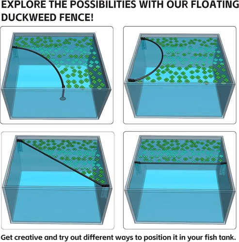 Vista 6 de HOZOE Jaula Flotante para Plantas de Acuario, Plantas Flotantes que Impiden el Paso de Filtros y Calentadores, Altura Ajustable con Nivel de Agua