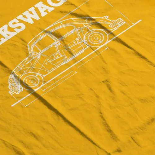 Vista 5 de Volkswagen Beetle White Technical Diagram - Camiseta para mujer