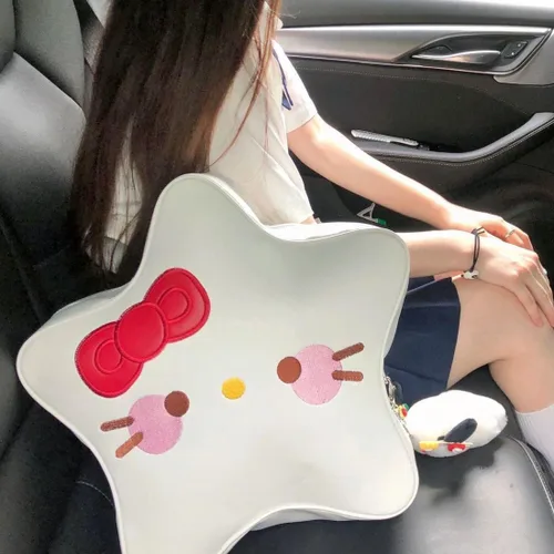 Vista 6 de FENGJINRUHUA Mochila escolar linda con orejas grandes para niño y niña, mochila de viaje escolar de dibujos animados (azul naranja mediano)