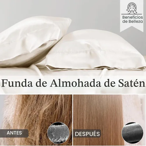 Vista 3 de Madison Park Essentials - Juego de sábanas de satén tamaño matrimonial, 6 Marfil