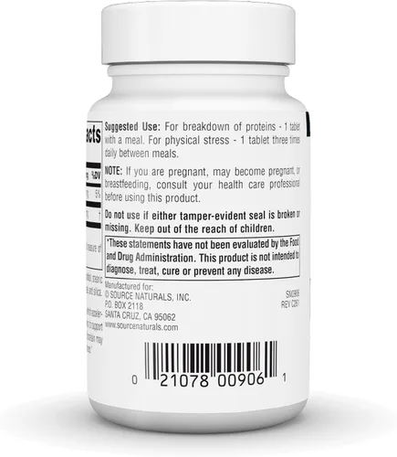 Vista 4 de Source Naturals Bromelina, 500 mg - 60 Tabletas