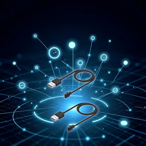 Vista 8 de 2 unidades, color negro, compatible con cargador de reloj inteligente, cable de carga USB de repuesto para reloj inteligente con aplicación Da Fit