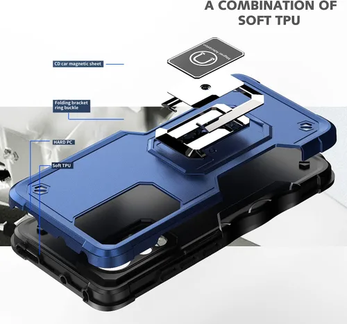 Vista 2 de Funda diseñada para Xiaomi 12 Pro, soporte giratorio, protección de lente de cámara a prueba de caídas, oro rosa