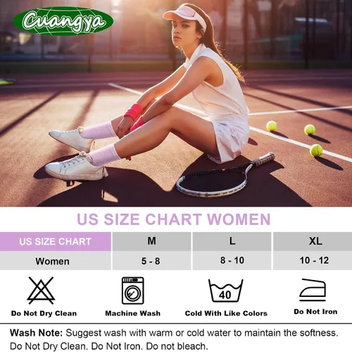 Vista 6 de Calcetines de compresión acolchados para mujer, para senderismo, correr, 3-5 pares