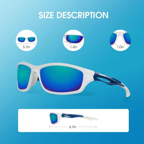 Vista 4 de Duduma Polarized Sports Sunglasses for Men Women Running Cycling Fishing Golf Driving Shades Sun Glasses Tr90