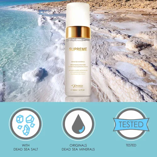Vista 3 de Premier Dead Sea Supreme Brightening & Pore Clarifying Cleansing Foam 5.1 Fl oz