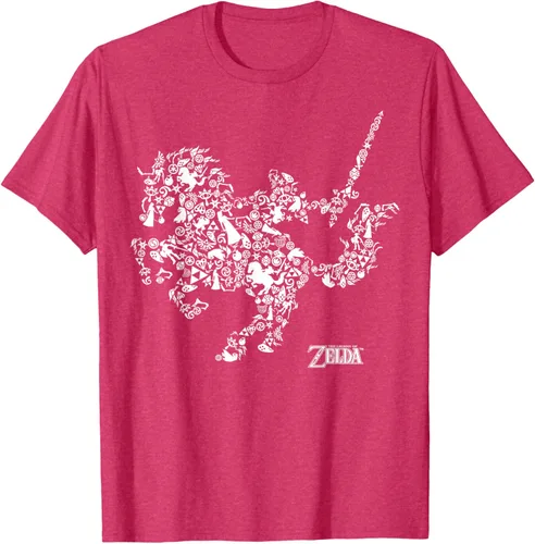 Vista 20 de The Legend of Zelda Camiseta con diseño de símbolos de caballo Azul Marino