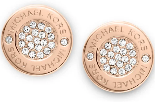 Vista 2 de Michael Kors - Aretes tipo dormilona, de acero inoxidable, con detalles de cristal
