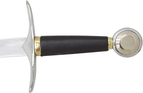 Vista 3 de Medieval Warrior Knights Templar Long Sword with Sheath Steel Guard, Leather Wrapped Handle