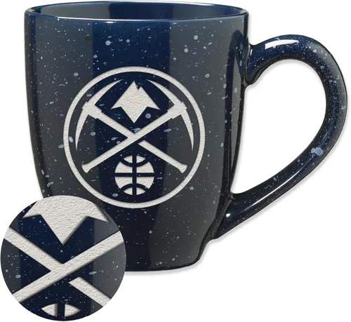 Vista 30 de Rico Industries NBA 16 oz Team Color Laser Engraved Speckled Ceramic Coffee Mug 3-Color del