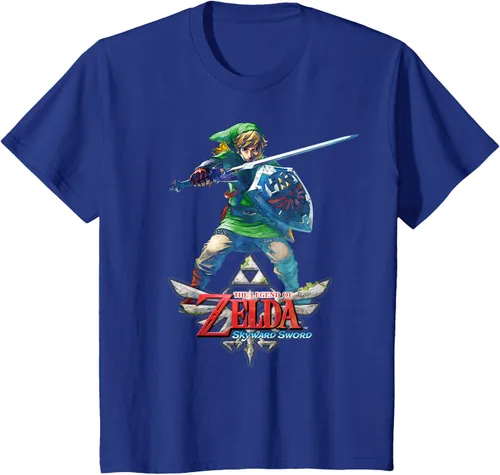 Vista 9 de Camiseta Nintendo Zelda Skyward Sword Link Ready for Battle Negro