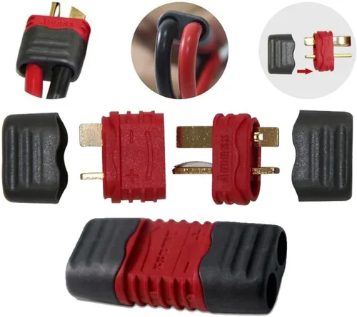 Vista 5 de Amass - 10 pares de conectores en T actualizados de la funda Deans Conector Deans Plug para piezas RC (10 pares de enchufe en T)