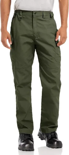 Vista 2 de MAGCOMSEN Pantalones tácticos para hombre con 9 bolsillos Ripstop repelente al agua pantalones cargo para el trabajo senderismo caza