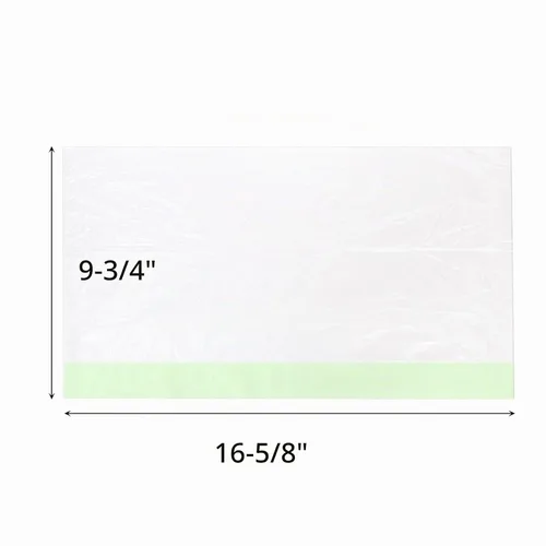 Vista 2 de Tebery Paquete de 100 forros portátiles para sillas de orinal con cordón, bolsas de orinal desechables para asiento de entrenamiento de inodoro