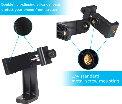 Vista 5 de SharingMoment Soporte Premium para Smartphone/Adaptador de Montaje de Trípode Vertical y Horizontal Soporte Giratorio con Tornillo de 1/4