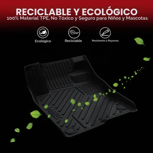 Vista 6 de LASFIT Alfombrillas de piso para Toyota Tacoma 2008-2011 Cabina de Acceso Transmisión Automática, Forro de Piso de Ajuste Personalizado para Todo