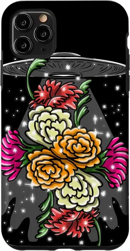 Vista 13 de Alien Floral UFO Girly Extraterrestrial Space Lover - Funda de regalo para iPhone 17