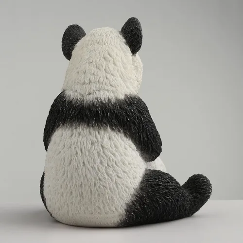 Vista 6 de Veronese Design Figura coleccionable pintada a mano de 4 1/2 pulgadas con diseño de panda abrazando a cachorro