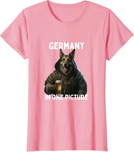 Vista 12 de Camiseta de cerveza alemana divertida con diseño de pastor alemán, Negro