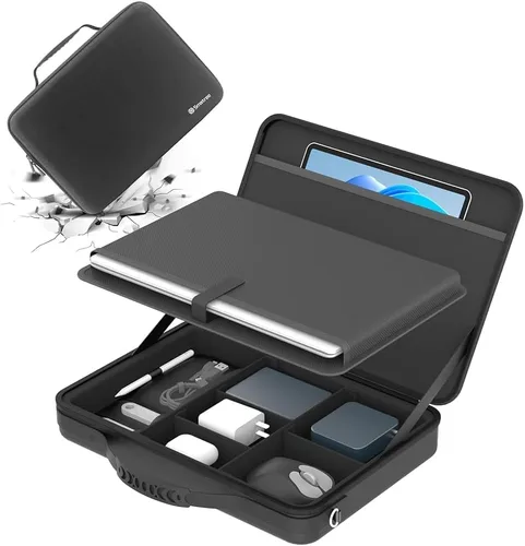 Vista 13 de Smatree Funda rígida para laptop para Galaxy Book4 Edge de 14 pulgadas Negro