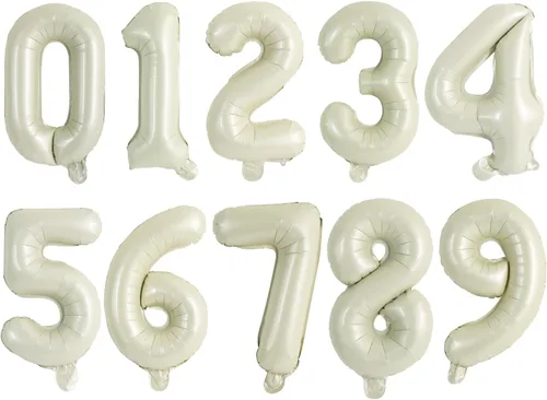 Vista 40 de TONIFUL Globos grandes de 50 pulgadas con números dorados del 0 al 9, globo digital grande de Mylar número 8 digital ocho para fiestas