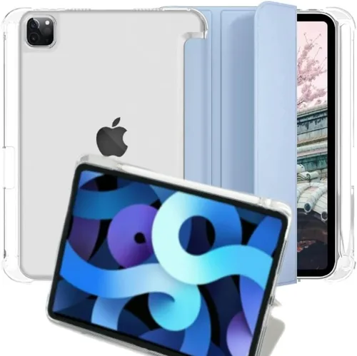 Vista 3 de [EDTOC] Funda para iPad Pro de 12.9 pulgadas de 5ª/6ª generación, verde oscuro, funda protectora delgada, carga de lápiz de Apple, encendido