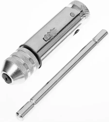 Vista 3 de Llave de trinquete ajustable con mango en T con 5 piezas M3 - M8 roscado métrico con mango en T, ajustable, kit de accesorios de roscado manual