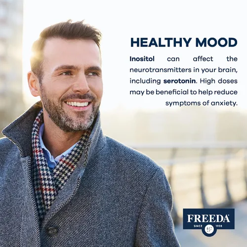 Vista 5 de FREEDA Polvo puro de mio-inositol – Vitamina B8 para hormonas, estado de ánimo y salud celular – Apoya la fertilidad, la concentración, la energía
