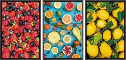 Vista 117 de wall26 Lienzo enmarcado para pared, juego de arte de hierbas, verduras y condimentos en madera, alimentos, fotografía cultural, realismo, paisaje